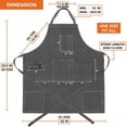 thumbnail image 3 of Noothes Apron With Sleeves,Long Sleeve Apron Chef Apron For Men Kitchen Apron With Pockets For Women Large Unisex Canvas Apron For Cooking Grilling BBQ Baking Heavy Duty Apron For Work, 3 of 8