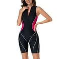 thumbnail image 1 of Womens Swimsuits Tankini Summer with Integrated Zipper Sunscreen Surfing Tankinis Swimwear for Women Hot Pink, 1 of 4