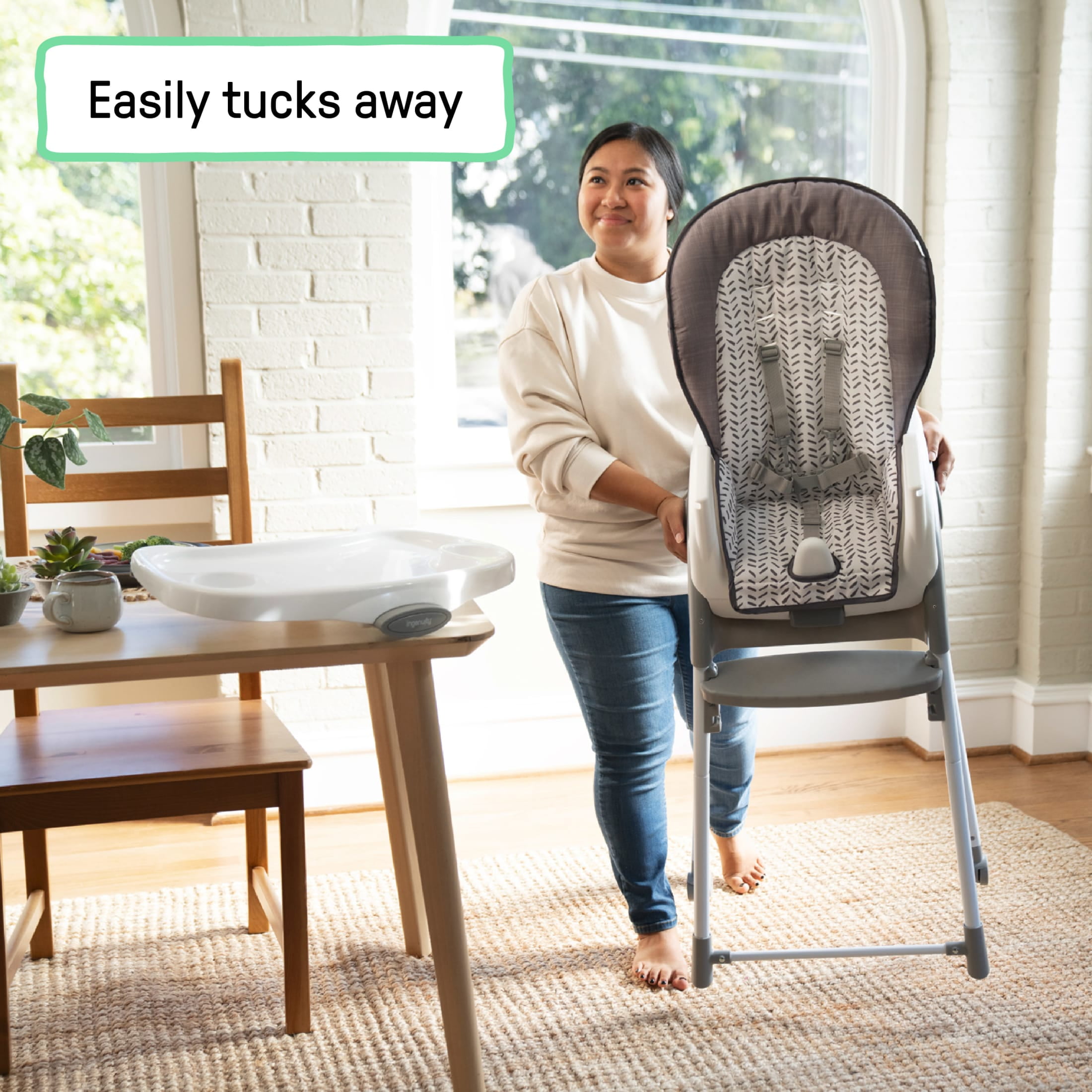 Open Box Ingenuity Trio Foldaway 6-in-1 Baby High Chair, 6 Ways to Use, 6M-5Y - Quill