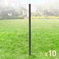 thumbnail image 2 of Fencer Wire Heavy Duty 6FT Outdoor Patio Steel Fencing Border Post, 16 Gauge Anti-Rust Metal Fence Post, 2” Diameter Decorative Garden Fence Post, Pack of 10, 2 of 8