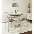 thumbnail image 2 of OSP Home Furnishings Berkley 5pc Set- Table Chairs in Antique White with Wood Stain Finish, 2 of 7