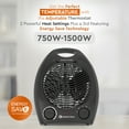 thumbnail image 6 of Comfort Zone Fan-Forced Portable Space Heater with Thermostat, Black, 6 of 7