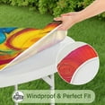 thumbnail image 5 of Colorful Circular Pattern Round Fitted Tablecloth with Elastic Edge,Dining Table Cover Waterproof,Outdoor Round Tablecloth for Camping,Dining,Indoor and Outdoor, 5 of 7