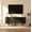 Black, variant on Mid-Century Modern TV Stand, Media Console with 4 Storage Compartments & Sliding Doors,Entertainment Center for TVs up to 65 Inch,Wood Adjustable Shelves for Living Room,Bedroom