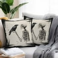 thumbnail image 2 of Outdoor Waterproof Pillow Covers Watercolor Halloween Crow Decorative Throw Pillow Protectors,Country Animal on Orange Pillowcase Cushion Cases for Patio Sofa Garden Couch,18x18in,Pack of 2, 2 of 9