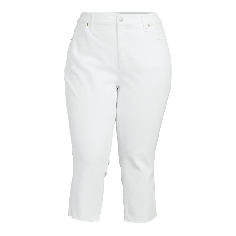 Rejse tiltale Gå i stykker favorit Terra & Sky Women's Plus Size High Rise Skinny Capri Jeans - Walmart.com