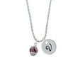 thumbnail image 2 of Delight Jewelry Goldtone Wide Black and Purple Animal Striped Print Spinner Silvertone Script Initial Disc - V - Charm Necklace, 20"+3", 2 of 4