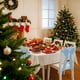 thumbnail image 5 of Christmas Red Bow Chair Cover with Backrest Straps, Decorative Chair Slipcover for Holiday Party Wedding Banquet Dining Room Decorations, Festive Event Chair Back Cover, 5 of 8
