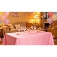 thumbnail image 4 of RICHMJ Rectangle Vinyl Tablecloth, Waterproof Spillproof Plastic Table Cloth, Wipe Clean Table Cover for Dining, Buffet Parties and Camping (Pink, 6ft x 4.5ft), 4 of 4