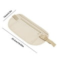 thumbnail image 3 of Slim Invisible Anti-Theft Waist Bag | Concealed Lightweight Nylon Fanny Pack with Adjustable Elastic Belt | Multiple Secure Pockets for Travel Running Hiking | Water-Resistant | Khaki | 10.03x5.51in, 3 of 6