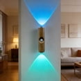 thumbnail image 4 of Rechargeable Smart LED Motion Sensor Ambient Light, Rechargeable Dynamic RGB LED Wall Lamp, Mount, Punch-Free Color Changing Motion Sensor Light for Stairs, Wardrobe, Cabinet (RGB 7-Color), 4 of 7