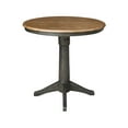 thumbnail image 4 of 36" Round Wood Extension Counterheight Table and 2 Stools in Hickory/Washed Coal, 4 of 4