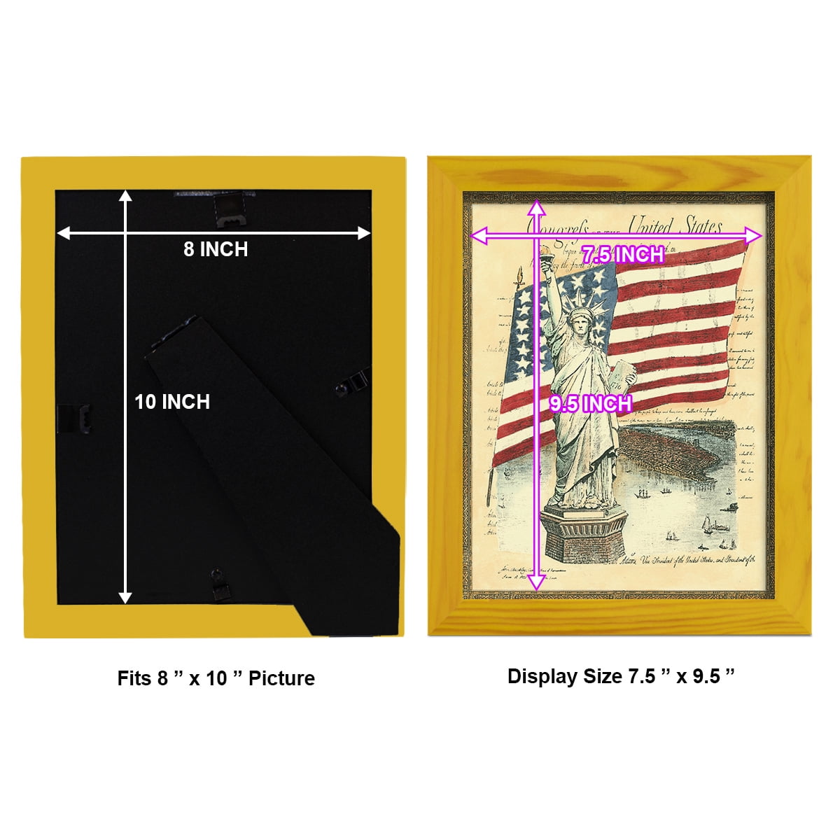 USE D # Proud To Be An American I -Framed Print w/glass-Sunflower Yellow