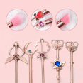 thumbnail image 4 of Sailormoon Makeup Brush Set w/Pouch - Rose Gold Cosmetic Brushes With Sailormoon Gems(MJ-155), 4 of 4