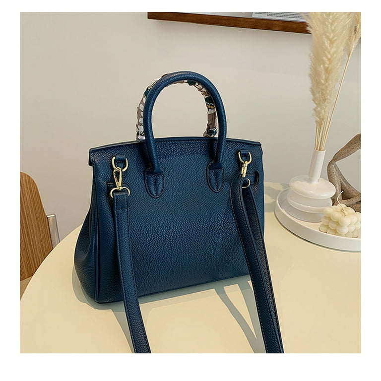 Bestspr Leather Handbag for Women Ladies Shoulder Bag Fashion Classic Lychee Pattern First Layer Cowhide Top Handle Satchel Women s Size 11.81L x
