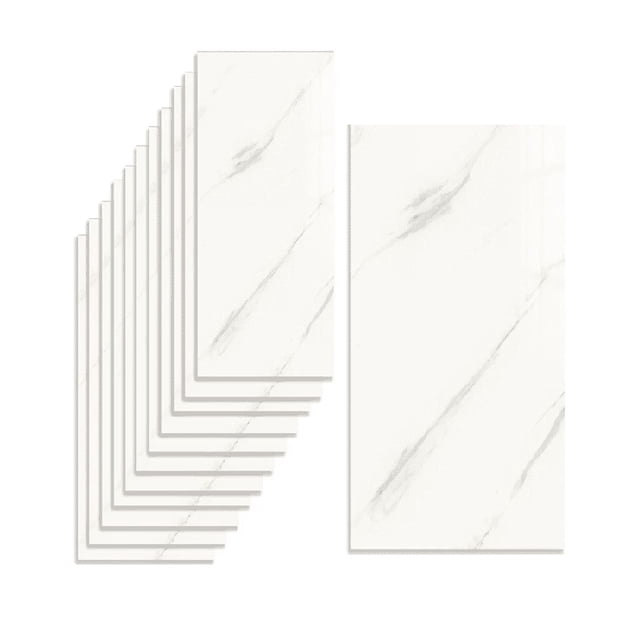 Azulejo De Imitación Papel Tapiz 3d Cocina Lavable 30*60cm Blanco Jazz