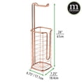 thumbnail image 4 of mDesign Steel Free Standing Toilet Paper Holder Stand and Dispenser - Rose Gold, 4 of 7
