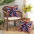 thumbnail image 6 of Beautynvta 4th of July Pillow Covers, 18x18 Inch, Stars Stripes Bow Patriotic Throw Pillow Covers, Red White Blue Decor Memorial Day Cushion Case for Sofa Couch, 6 of 6