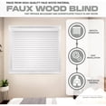 thumbnail image 2 of Ultra Premium White 2 1/2" (2.5") Inch Faux Wood Blind 34.5" W x 72" L, 2 of 4