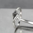 thumbnail image 3 of Kite Shape Salt And Pepper Ring Engagement And Wedding 14K White Gold Plated Ring Designer Vintage Ring Gift For Her Kite Solitaire Ring, 3 of 3