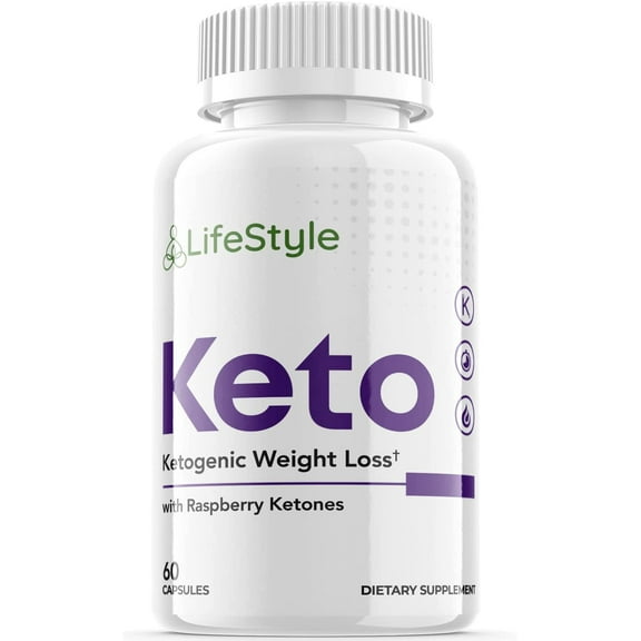 Lifestyle Keto - Ketogenic Weight Loss - Energy & Focus Boosting Dietary Supplements for Weight Management & Metabolism - Advanced Fat Burn Raspberry Ketones Pills - 60 Capsules (1 Pack)