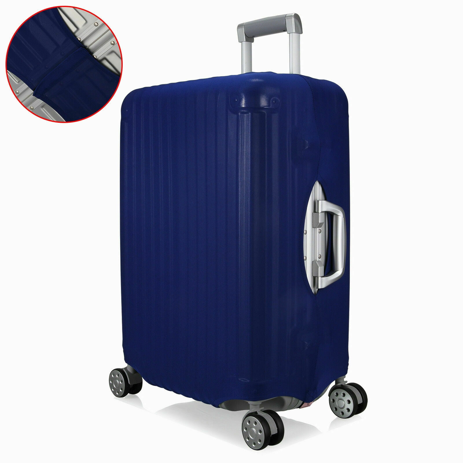 Luggage Cover Travel Suitcase Protector Midnight Blue Abstract Lines  Suitcase Cover,Elastic Luggage Protector for 26-28 Inch Luggage,Modern  Geometric