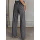 thumbnail image 2 of Pantalones Vaqueros De Mujer Con Diamantes De Imitación, Cintura Alta, Rectos, Pierna Ancha, Elásticos Y Brillantes., 2 of 7