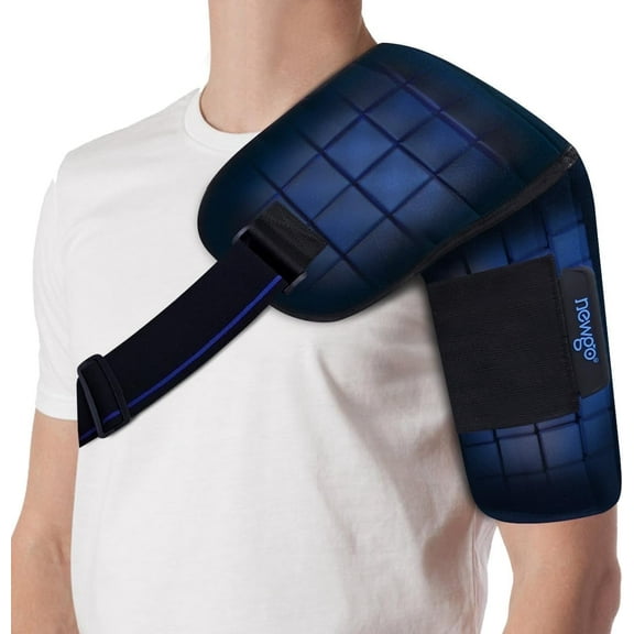 NEWGO Shoulder Ice Pack Wrap for Shoulder Pain Relief, 2 Hours Long Lasting Cold Pack, 1 Count