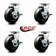 thumbnail image 2 of 5 Inch Phenolic Swivel Caster Set with Ball Bearings and Brakes SCC, 2 of 2