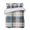 Blue, variant on Blue Brown Plaid Summer Quilt Set Queen Size, Soft Microfiber Quilted Bedding Set with 2 Pillow Shams, Vintage Abstract Stripes Lattice Lightweight All Season Bedspread Coverlet for Bedroom 90"x96"