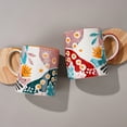 thumbnail image 5 of Taimei Teatime Ceramic Coffee Mug Sets of 2, 14-OZ Large Mug with Lid, Dishwasher and Microwave Safe, Birthday Gifts for Couple,Great Wellness Gift for Christmas, 5 of 6