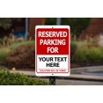 thumbnail image 3 of Custom Printed Reserved Parking 8 x 12 Aluminum Indoor/Outdoor Sign Text Only, 3 of 4
