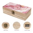 thumbnail image 3 of 7.9×2.3 In Wooden Boxes Durable Easy To Use Dustproof Prevent Slippery Delicate And Cabinet Pink Marble_1, 3 of 8