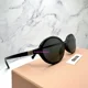 thumbnail image 4 of MIU MIU Sunglasses MU 04ZS 1AB5S0 Black Oval Round Gold Logo Italy Authentic, 4 of 6