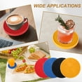 thumbnail image 6 of Uxcell 6Pack Non-Slip Drink Coasters, Round Desk Coaster for Drinks Tabletop Protection Cups Mat for Office Home Coffee Bar Decor, Red(0.12" Thickness), 6 of 6