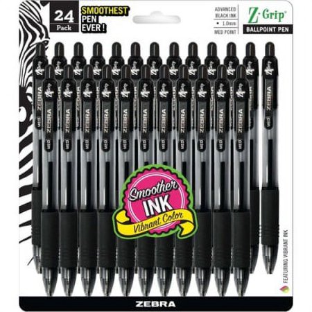 1 PK,Zebra Z-Grip Retractable Ballpoint Pens (12221)