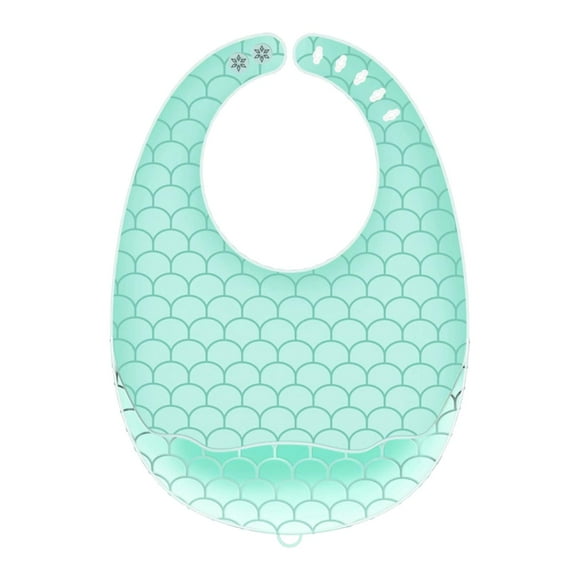 Babero de silicona lavable a prueba de aceite para bebés, unisex, para niños y niñas. Verde