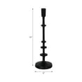 thumbnail image 5 of Metal Taper Candle Holder - Modern Decorative Aluminum Candlestick for Home, Office, Bedroom, and Living Room - 13" Black, 5 of 11