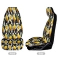 thumbnail image 2 of Lemons And Flowers on Checkered Background Car Seat Covers Front Seats Universal Fit for Cars SUV Truck Auto Interior Accessories, 2 of 3
