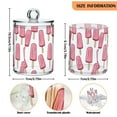 thumbnail image 5 of Yayeee 2 Pack Qtip Holder Bathroom Cotton Swab Canister with Lid Clear Dispenser Set, Pink Ice Cream, 5 of 6