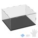 thumbnail image 1 of Caja de exhibición de acrílico de 1 paquete, 11.8x9.8x5.9 pulgadas/30x25x15cm Caja de exhibición clara de acrílico con base de madera negra [Negro, Transparente], 1 of 6