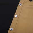 thumbnail image 5 of Men's Color Block Shirts Long Sleeve Button Down Shirt Loose Fit Spring Fall Casual Comfy Tops Gold L, 5 of 7