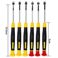 thumbnail image 3 of 6Pcs Precision Screwdriver Set, Tool Kit with 6 Different Size Flathead and Philips Screwdrivers, watch,toy,electronics, jewelry, eyeglass repair and DIY Projects Repair Screwdriver Sets, 3 of 12