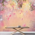 thumbnail image 3 of wall26 - Large Wall Mural - Dreamlike Pink Cherry Blossom with Petals Flying in The Wind | Self-Adhesive Vinyl Wallpaper/Removable Modern Wall Decor - 66x96 inches, 3 of 6