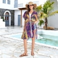 thumbnail image 6 of BZSMCE Women Creatively Cosmic Companion Print Beach Cover-ups Size:S-2XL, 6 of 7