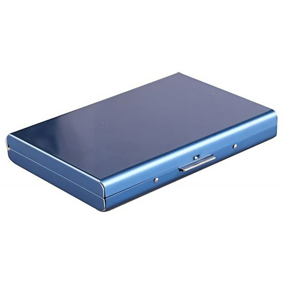GJX Card Holder Wallet Metal Card Wallet No Fade Credit Card Holder,Blue