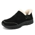 thumbnail image 5 of Mostsola Suede Winter Snow Boots for Women Non-Slip Slip on Furry Lined Warm Low Top Booties, 5 of 9
