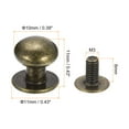 thumbnail image 2 of Unique Bargains 10mm Ball Head Stud Rivets Screw Back, 20Pack Round Head Button Nipple Rivet, Bronze Tone, 2 of 7