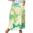 thumbnail image 2 of WXLWZYWL Boho Maxi Skirts for Women Plus Size Trendy Fall 2024 Long Beach Skirts High Waisted Floral Renaissance Skirt with Pockets, 2 of 5