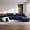 Blue, variant on Vanress 150" Modular Sectional Sofa Couch for Living Room, Corduroy Boneless Sofas, Oversized Modern Cloud Couch, U Shape Couches Deep Seat with USB Ports and Cup Holders, Camel